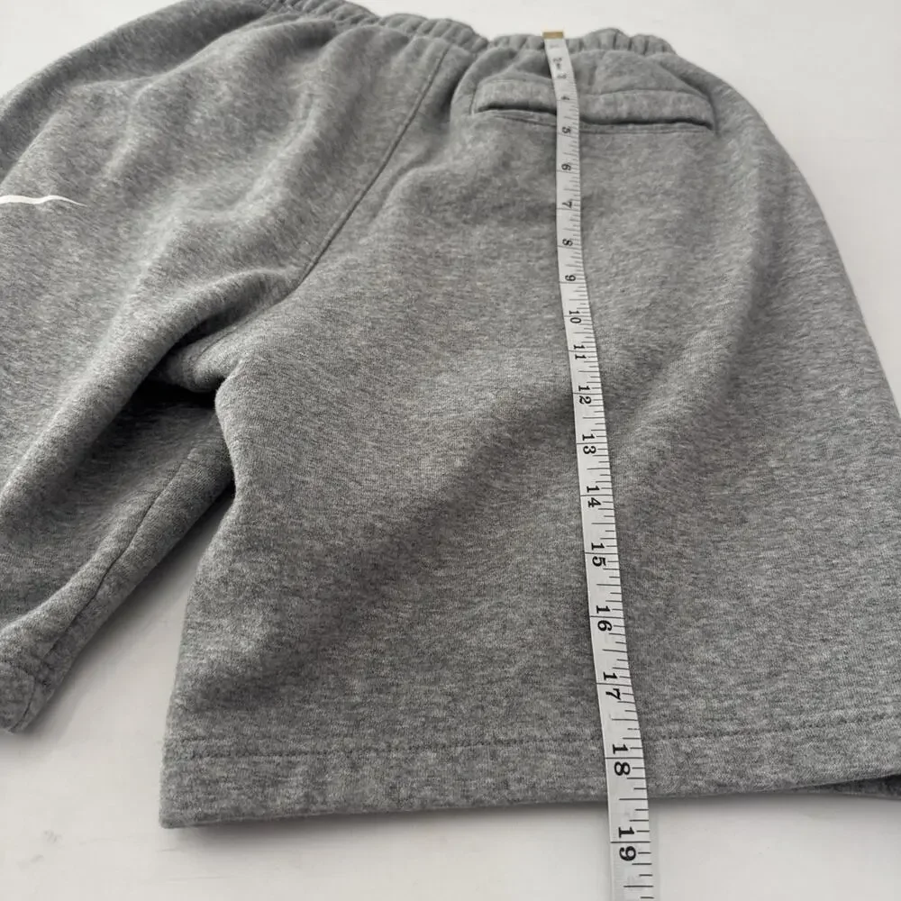 Nike Gray Fleece Sweat Shorts LARGE SWOOSH Mens XS